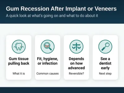 Gum Recession After Implant or Veneers — What to Do