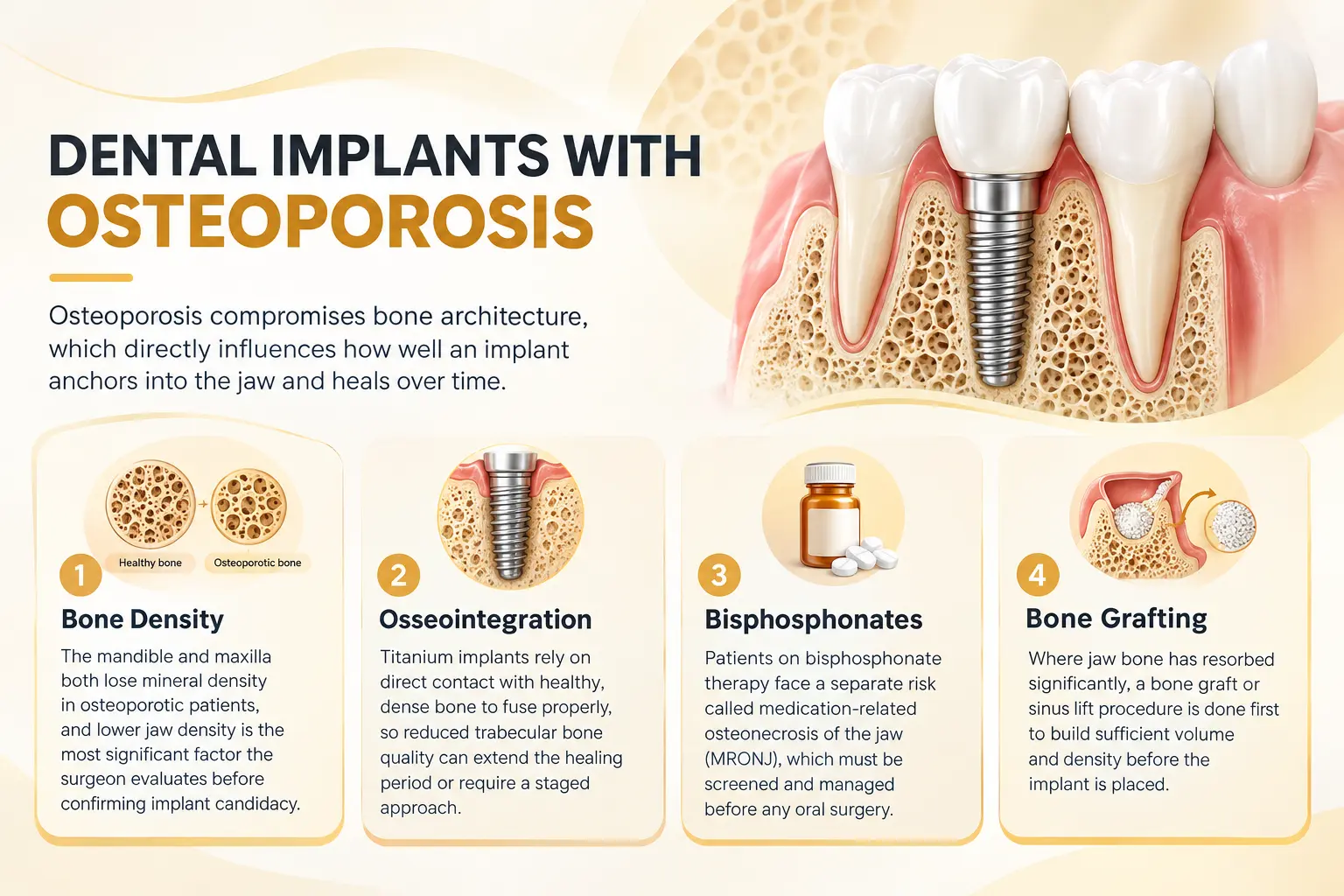 Dental Implants and Osteoporosis Infographic